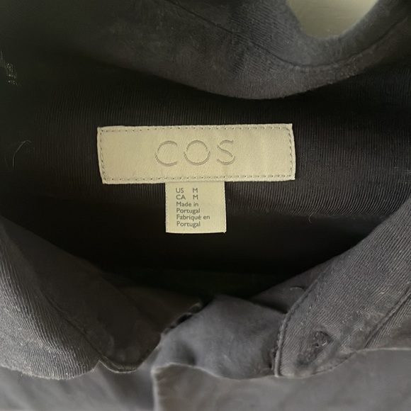 Navy blue soft cotton long sleeve shirt - Picture 2 of 2